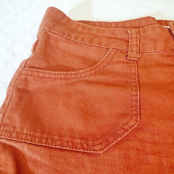 Blue Asphalt Orange Jean Short Shorts Size 5/27. - Picture 5 of 10